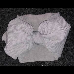 Gray Stretch Wrap Bow
